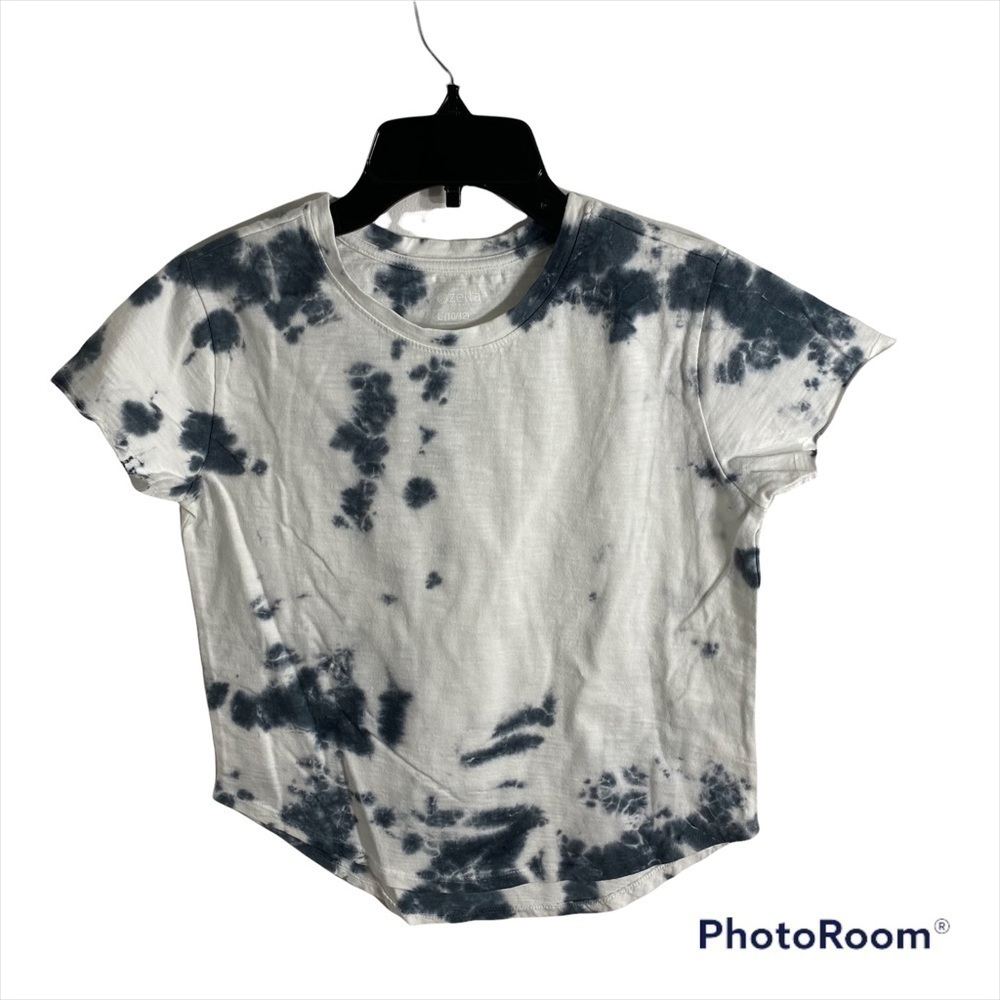 Zella Tie Dye T-shirt Large Kids Youth Blue White